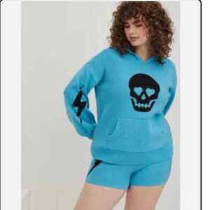Torrid Lovesick Skull Graphic Sweater Hoodie, Size 4